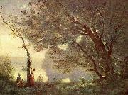 Jean-Baptiste Camille Corot Erinnerung an Mortefontaine oil painting